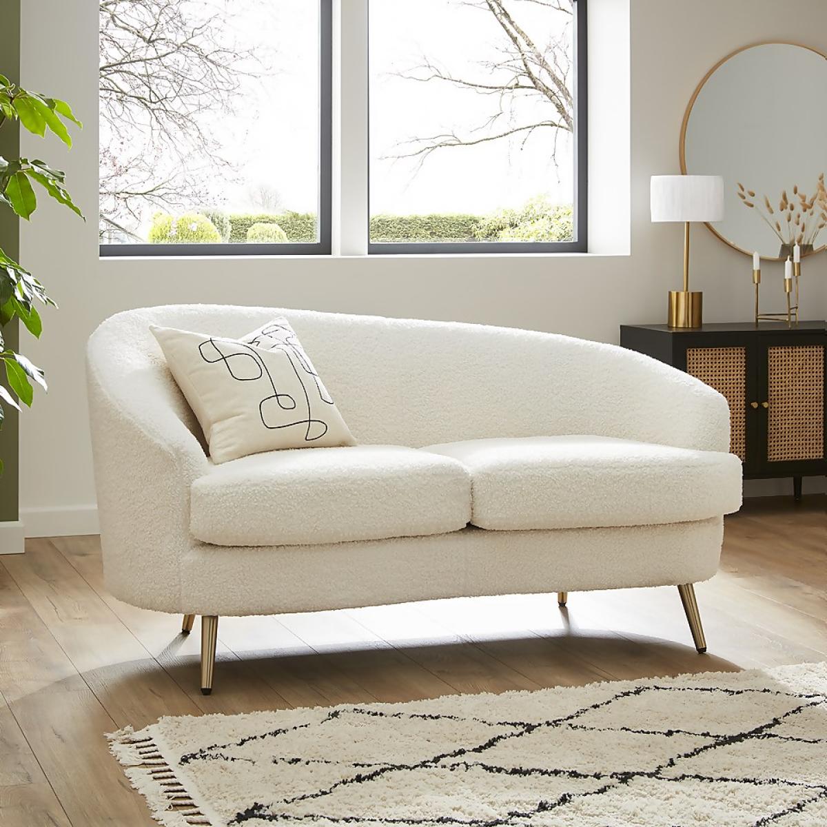 Lucie Asymmetric 2 Seater Sofa - Boucle – image 2