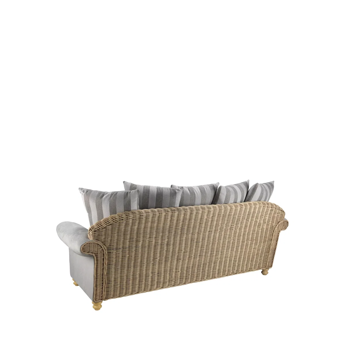 Desser Samford Rattan Scatter Back 3-Seater Sofa, Grey – image 3