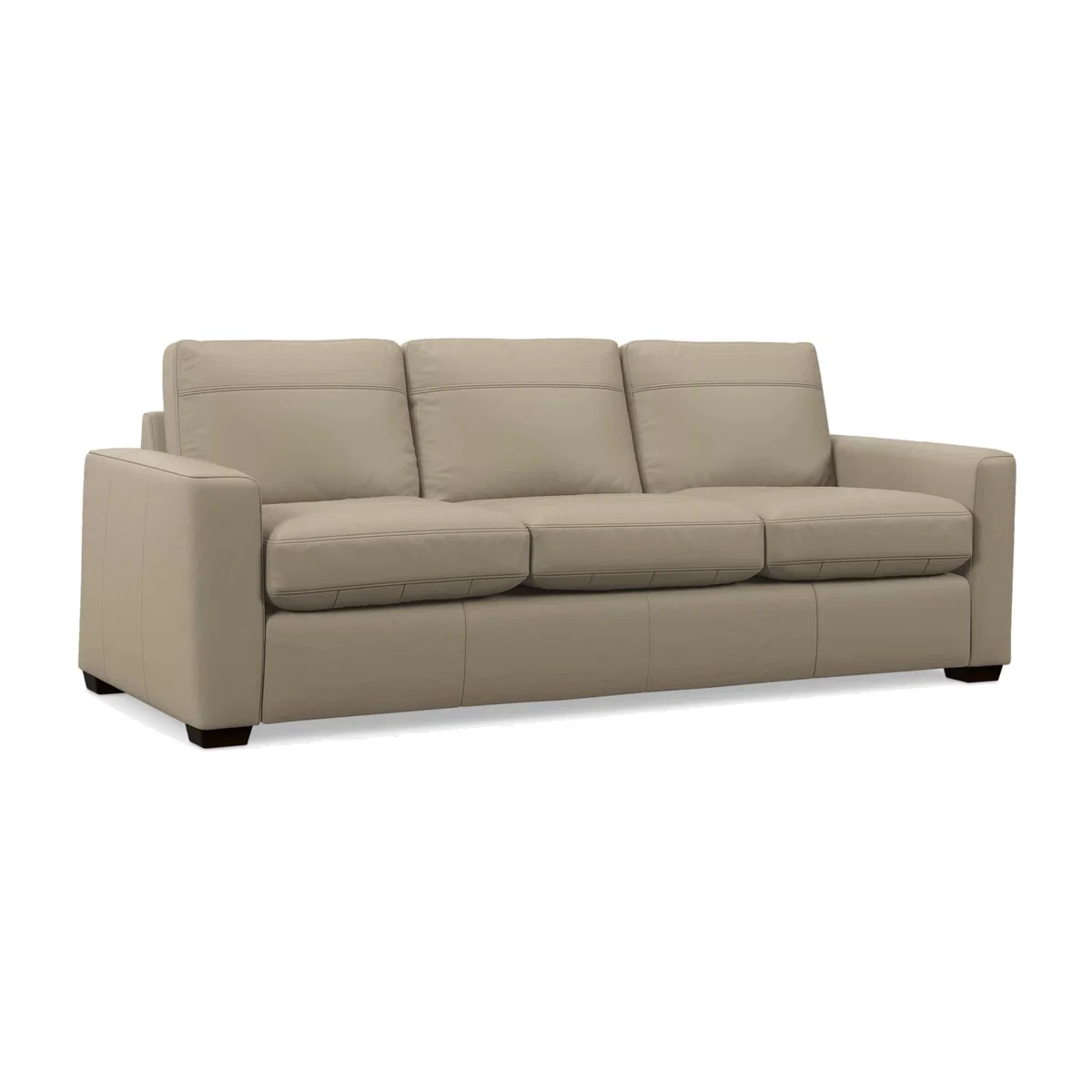 John Lewis Oliver Grand 4 Seater Leather Sofa, Dark Leg – image 1