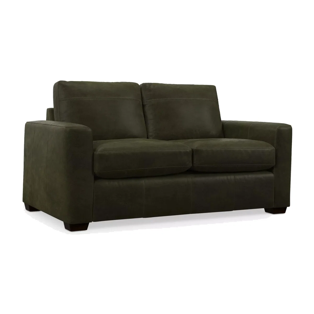 John Lewis Oliver Small 2 Seater Leather Sofa, Dark Leg – image 1