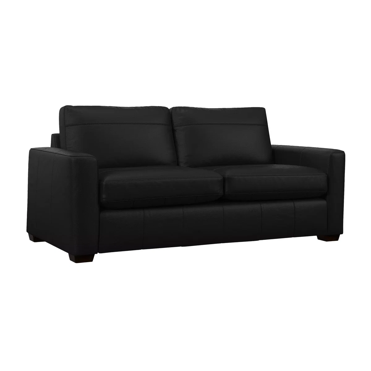 John Lewis Oliver II Large 3 Seater Leather Sofa, Dark Leg – image 1