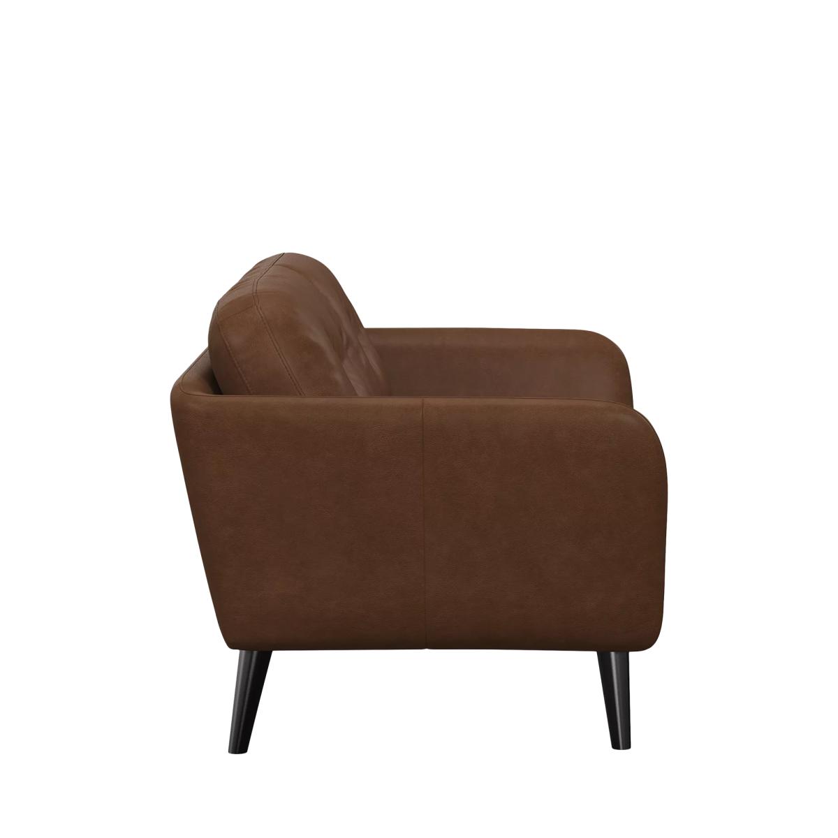 John Lewis Arlo Small 2 Seater Leather Sofa, Dark Leg – image 2