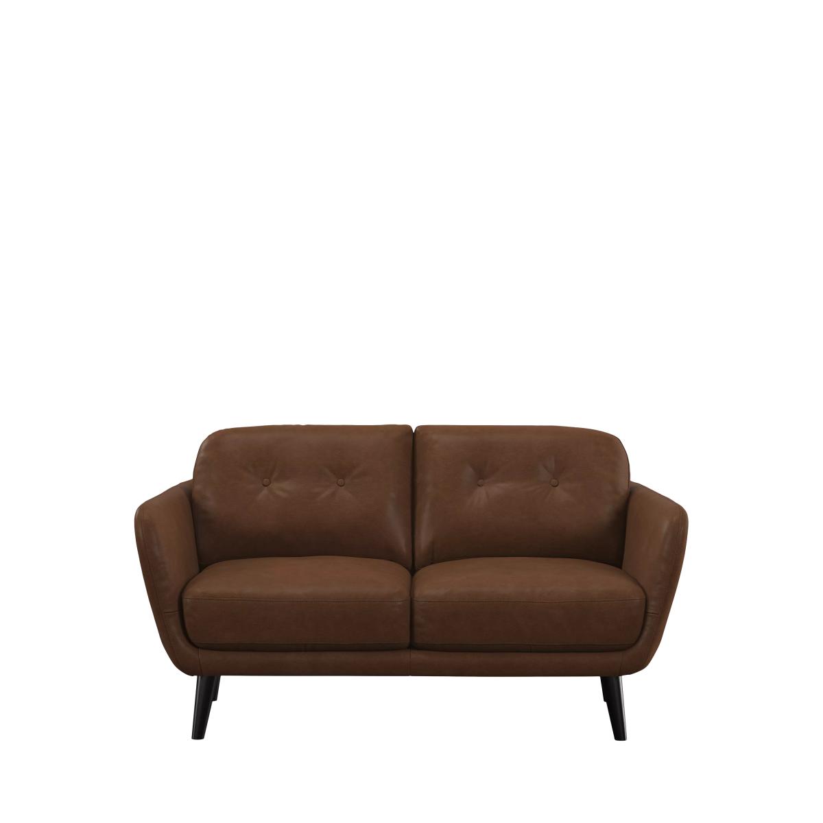 John Lewis Arlo Small 2 Seater Leather Sofa, Dark Leg – image 4
