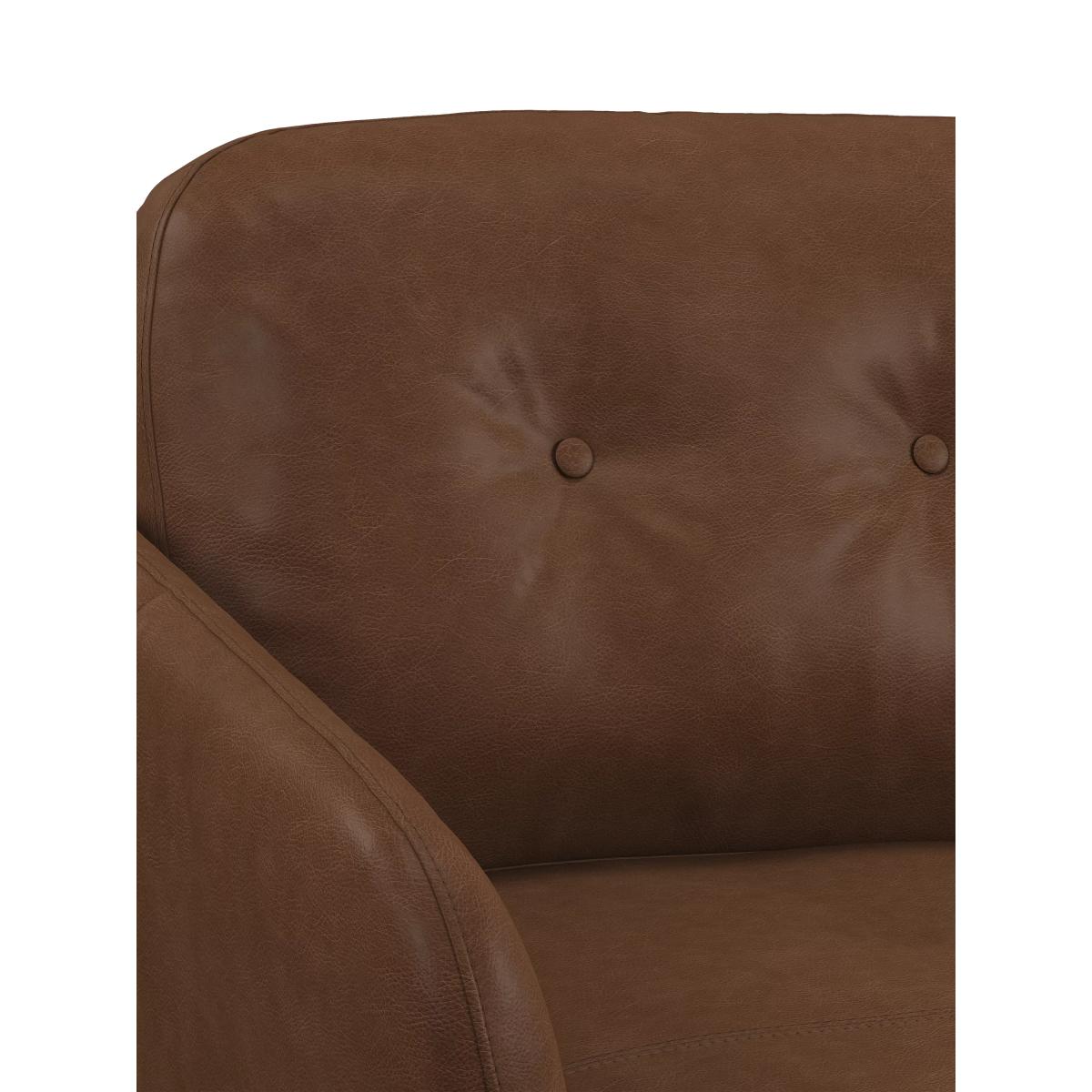 John Lewis Arlo Small 2 Seater Leather Sofa, Dark Leg – image 5