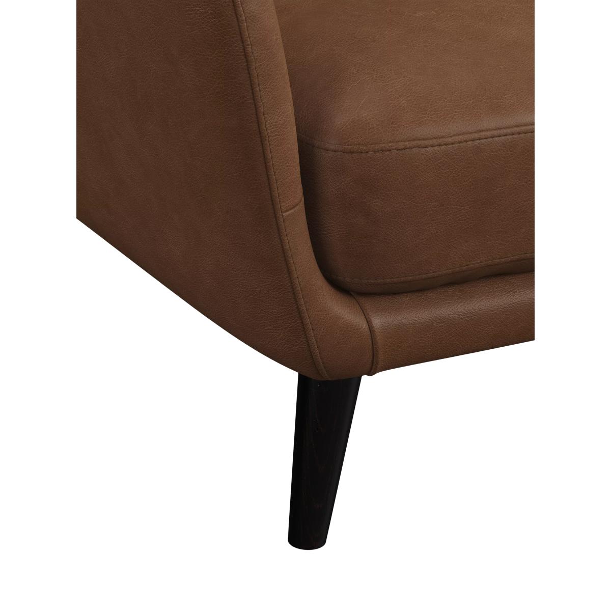 John Lewis Arlo Small 2 Seater Leather Sofa, Dark Leg – image 6