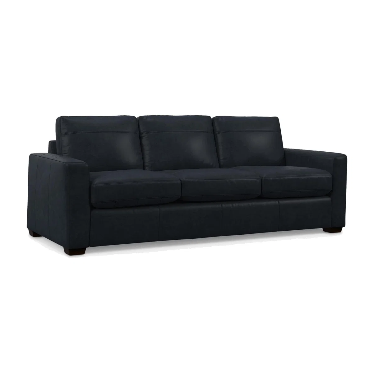 John Lewis Oliver Grand 4 Seater Leather Sofa, Dark Leg – image 1
