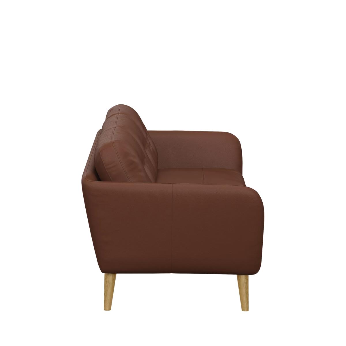 John Lewis Arlo Large 3 Seater Leather Sofa, Light Leg – image 2