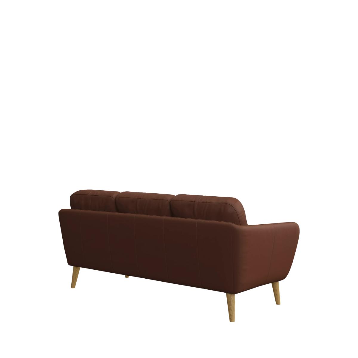 John Lewis Arlo Large 3 Seater Leather Sofa, Light Leg – image 3