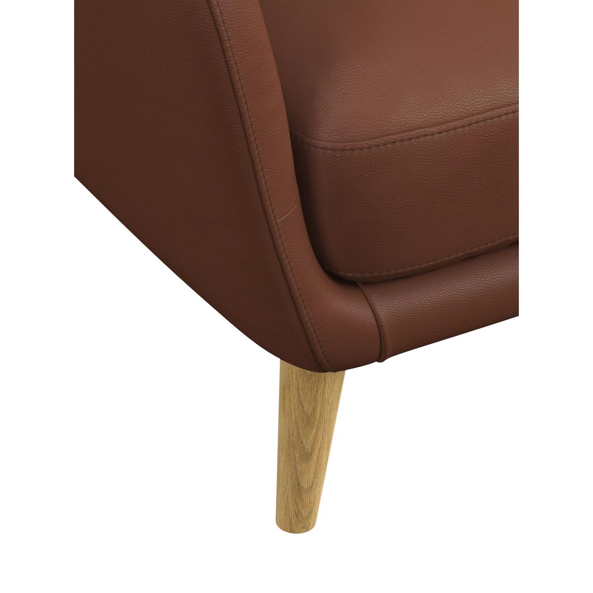 John Lewis Arlo Large 3 Seater Leather Sofa, Light Leg – image 6