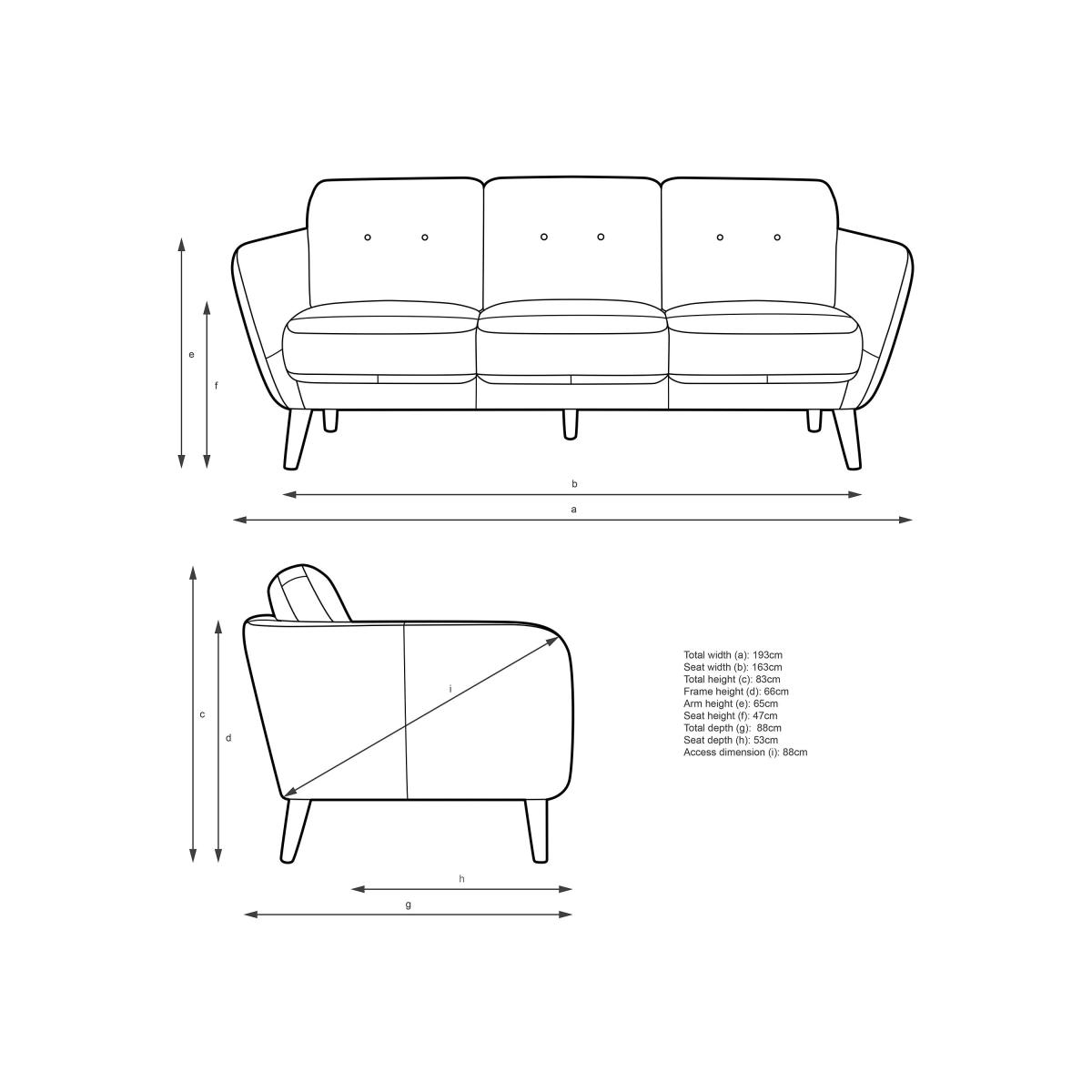 John Lewis Arlo Large 3 Seater Leather Sofa, Light Leg – image 7