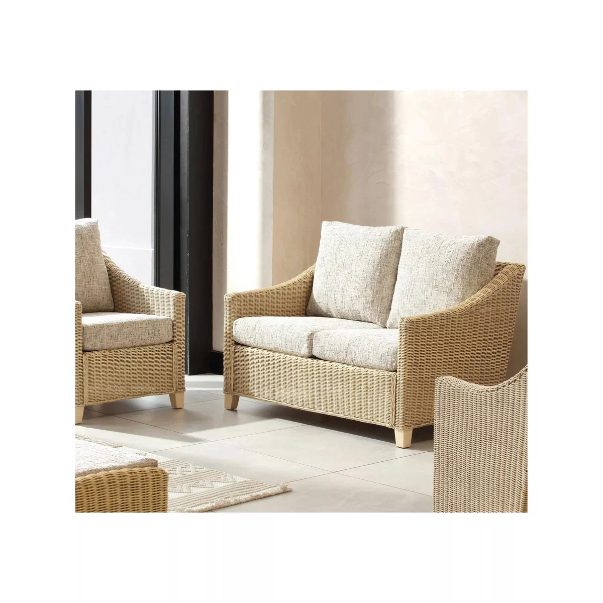 Desser Dijon Rattan 2-Seater Sofa, Farrow – image 2