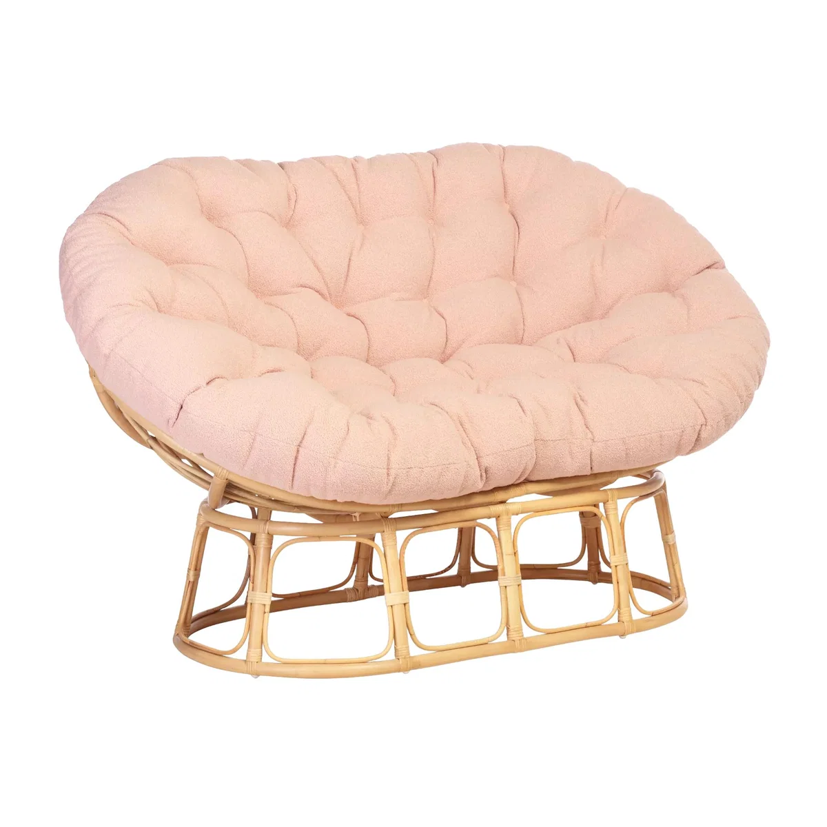 Desser Papasan Rattan 2-Seater Sofa, Pink – image 1