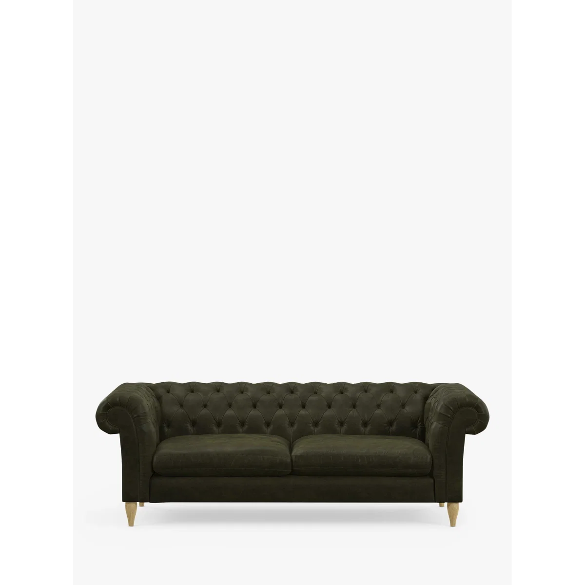 John Lewis Cromwell Grand 4 Seater Leather Sofa, Light Leg – image 4