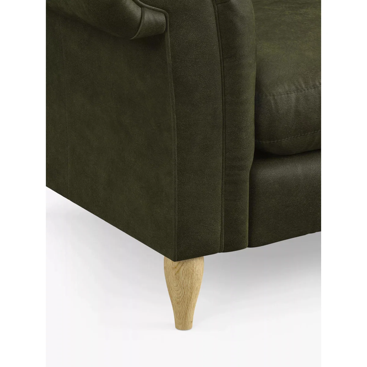 John Lewis Cromwell Grand 4 Seater Leather Sofa, Light Leg – image 6