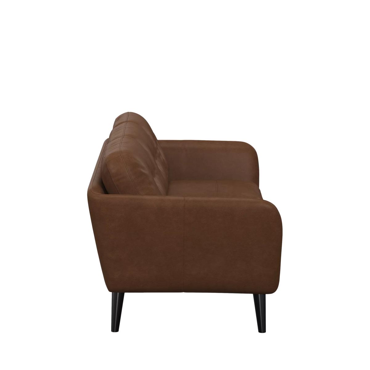 John Lewis Arlo Large 3 Seater Leather Sofa, Dark Leg – image 2