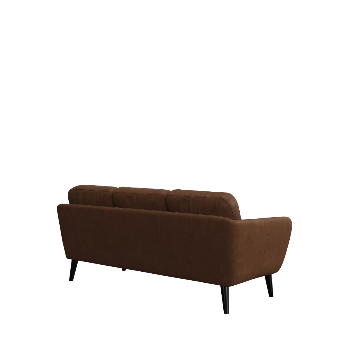 John Lewis Arlo Large 3 Seater Leather Sofa, Dark Leg – image 3