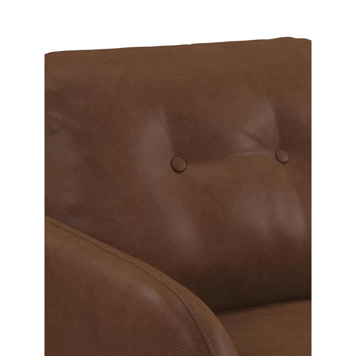 John Lewis Arlo Large 3 Seater Leather Sofa, Dark Leg – image 5