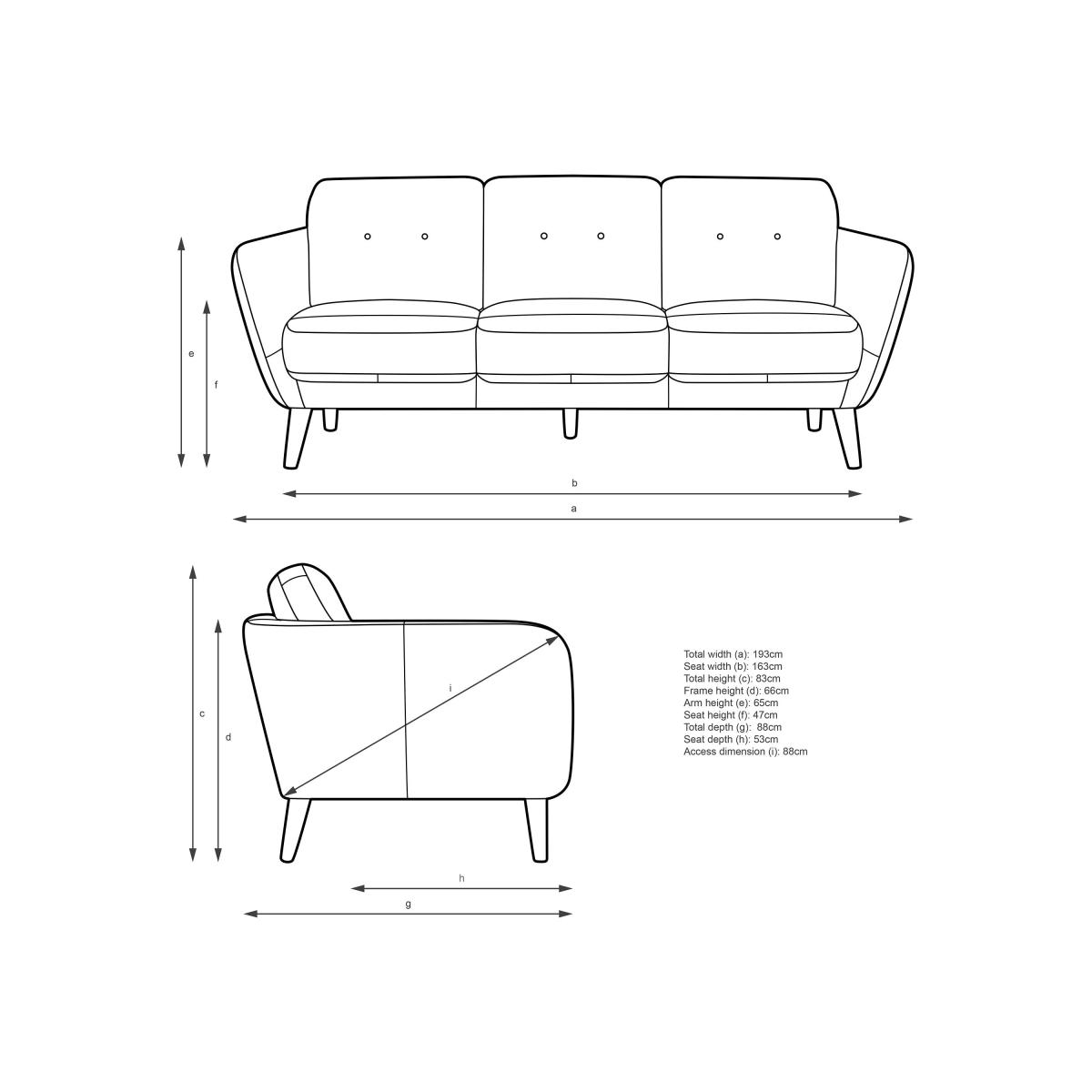John Lewis Arlo Large 3 Seater Leather Sofa, Dark Leg – image 7