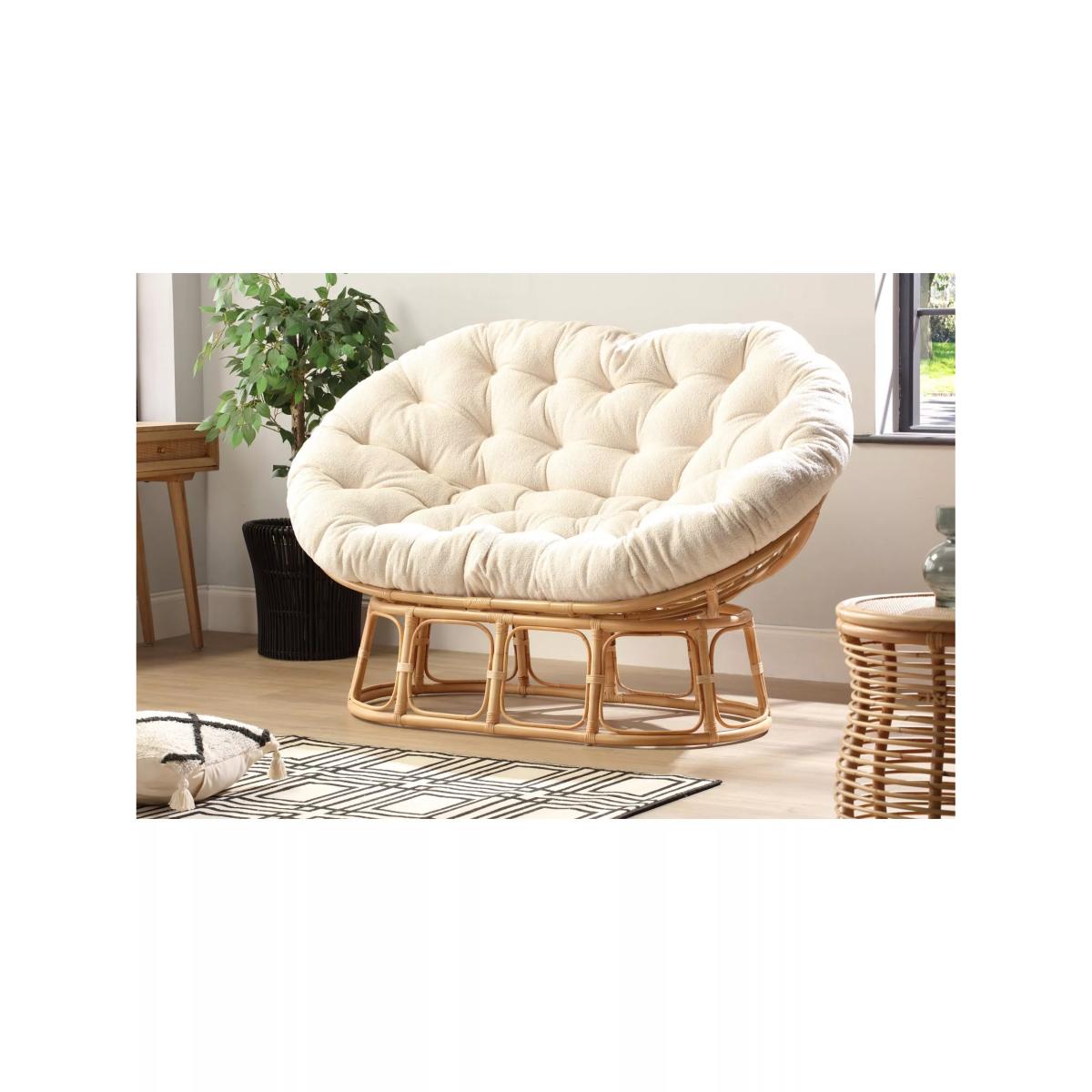 Desser Papasan Rattan 2-Seater Sofa, Cloud – image 2