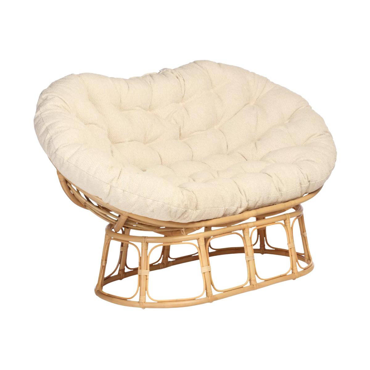 Desser Papasan Rattan 2-Seater Sofa, Cloud – image 1