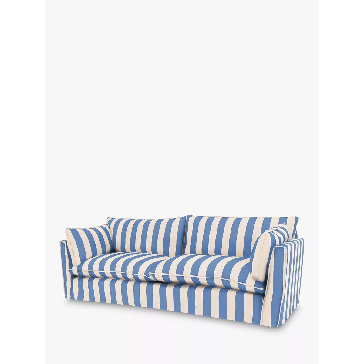 John Lewis x Sophie Conran Cocobella Grand Sofa, Light Leg, Cornish Blue Stripe – image 2