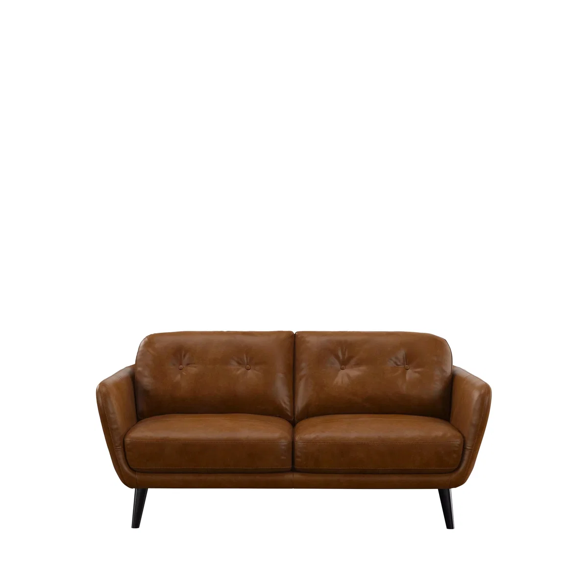 John Lewis Arlo Medium 2 Seater Leather Sofa, Dark Leg – image 4