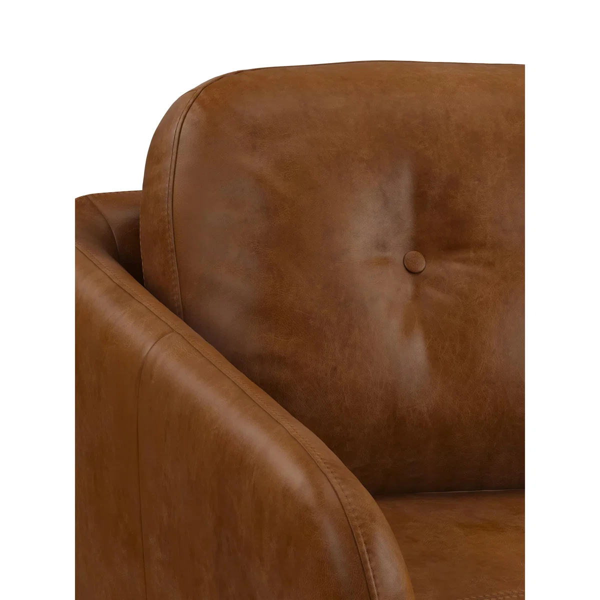 John Lewis Arlo Medium 2 Seater Leather Sofa, Dark Leg – image 5
