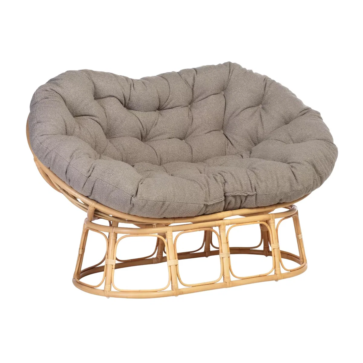 Desser Papasan Rattan 2-Seater Sofa, Grey – image 1