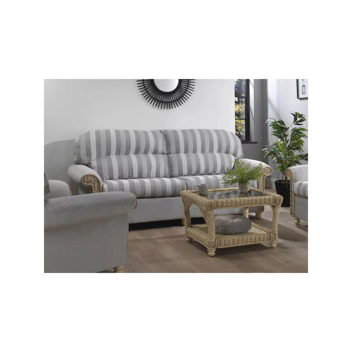 Desser Samford Rattan 3-Seater Sofa, Grey – image 2