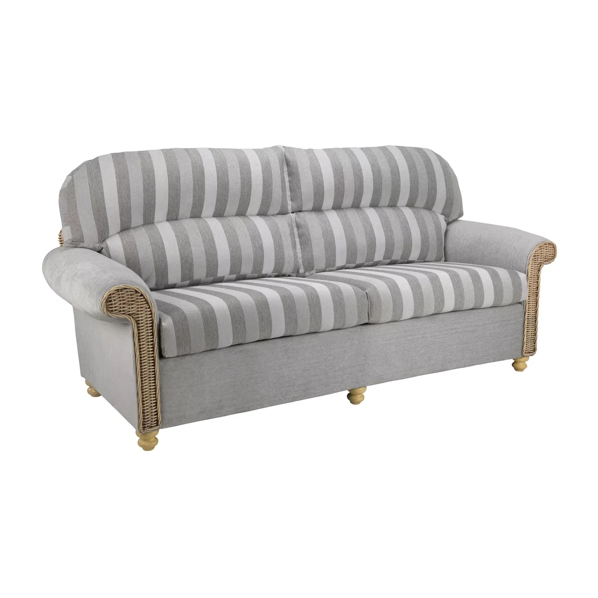 Desser Samford Rattan 3-Seater Sofa, Grey – image 1