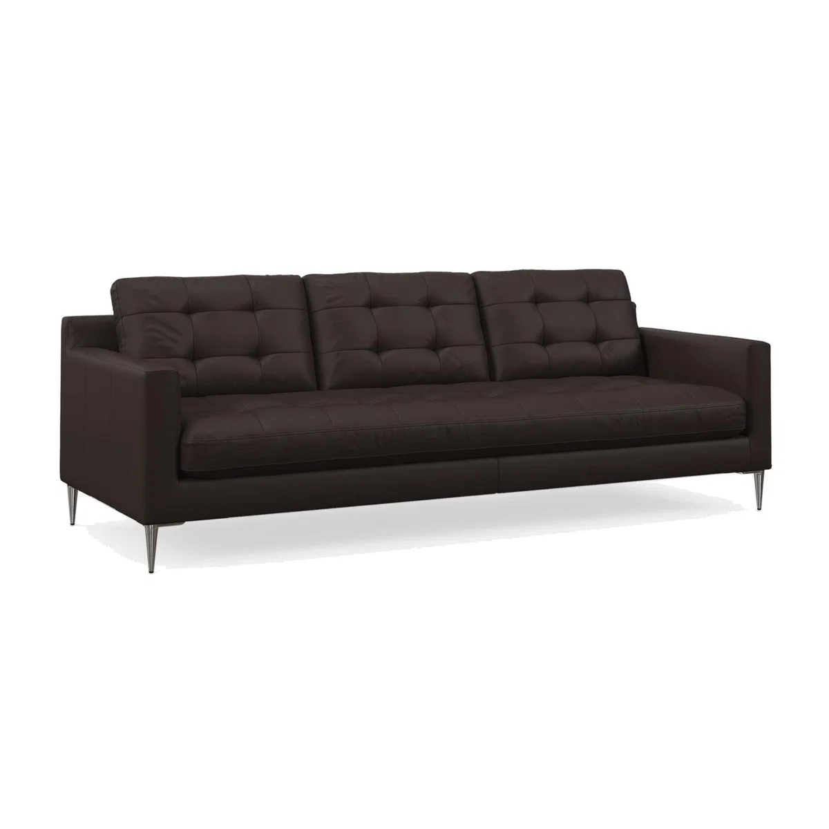 John Lewis Draper II Grand 4 Seater Leather Sofa, Metal Leg – image 1
