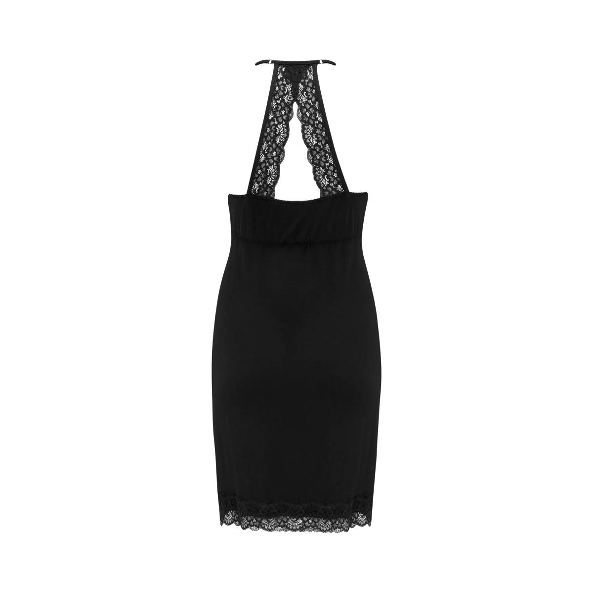 Pour Moi Sofa Loves Lace Sheer Panel Chemise, Black – image 8