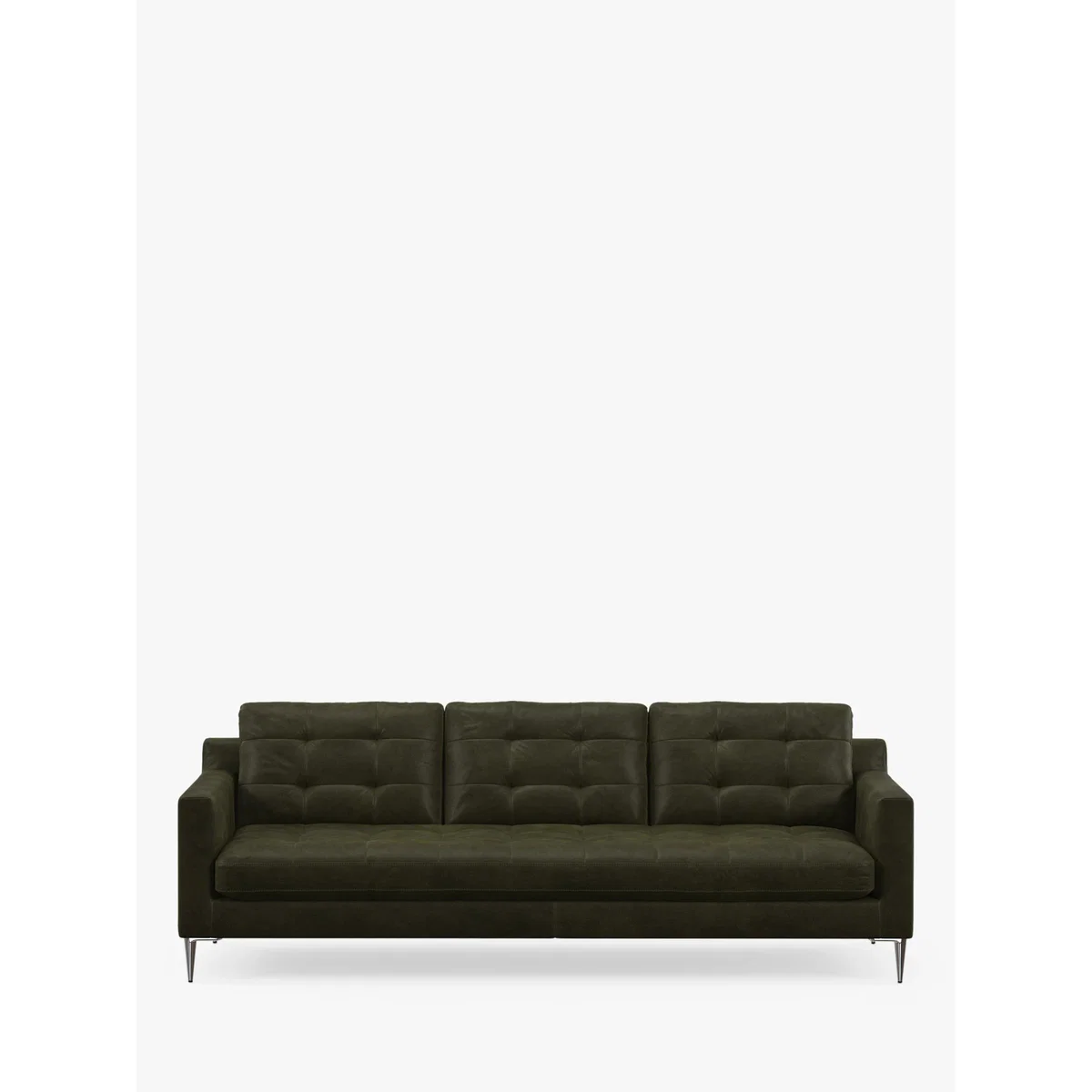 John Lewis Draper II Grand 4 Seater Leather Sofa, Metal Leg – image 4