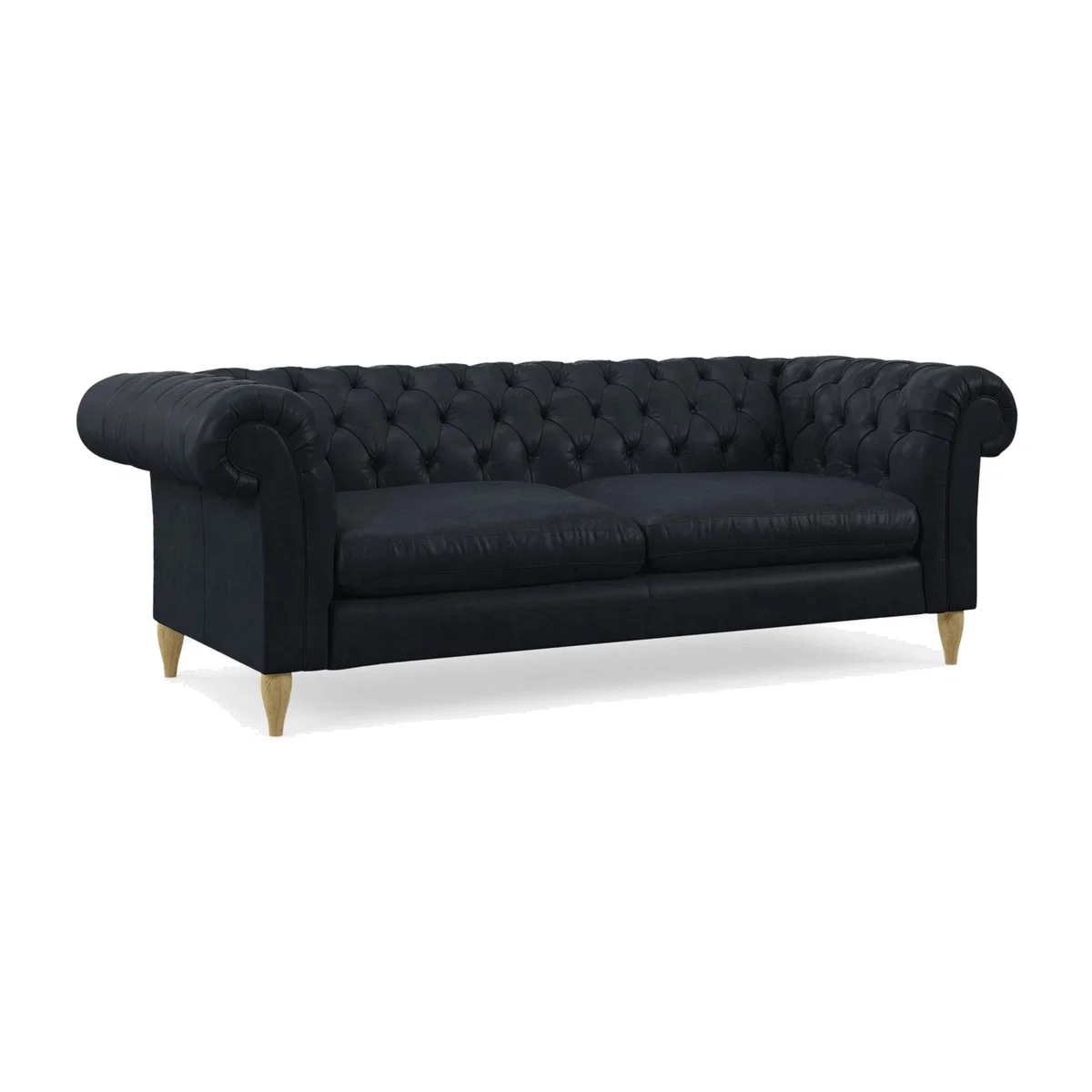 John Lewis Cromwell Grand 4 Seater Leather Sofa, Light Leg – image 1