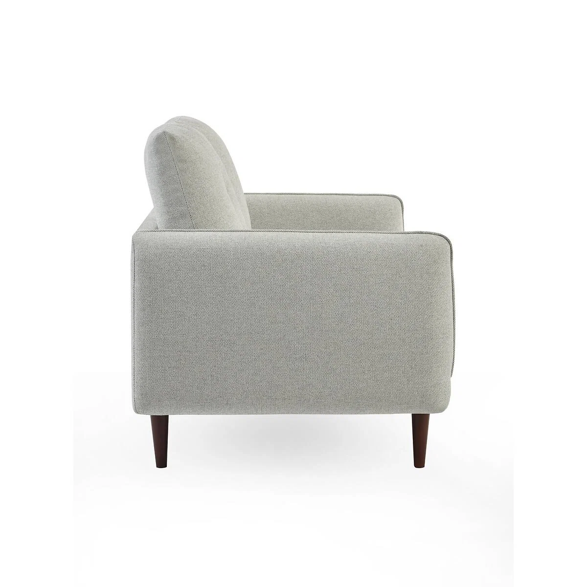 Rene Buttoned Soft Woven 3 Seater Sofa with Walnut Legs – image 9