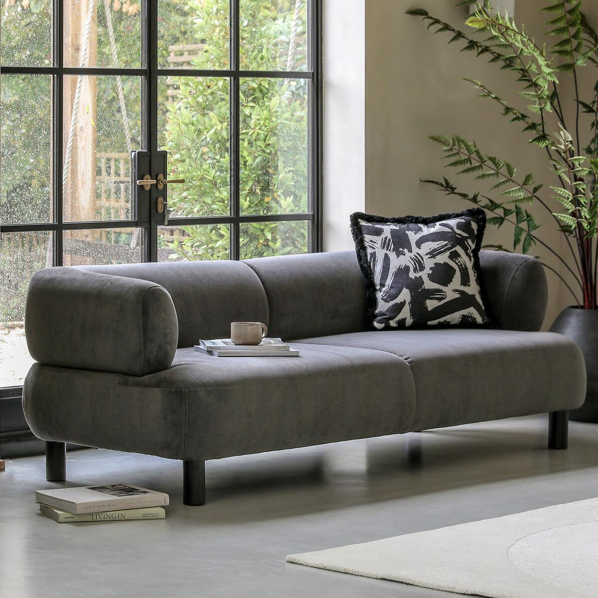 Metis Sculptural Soft Brushed 3 Seater Sofa – image 2
