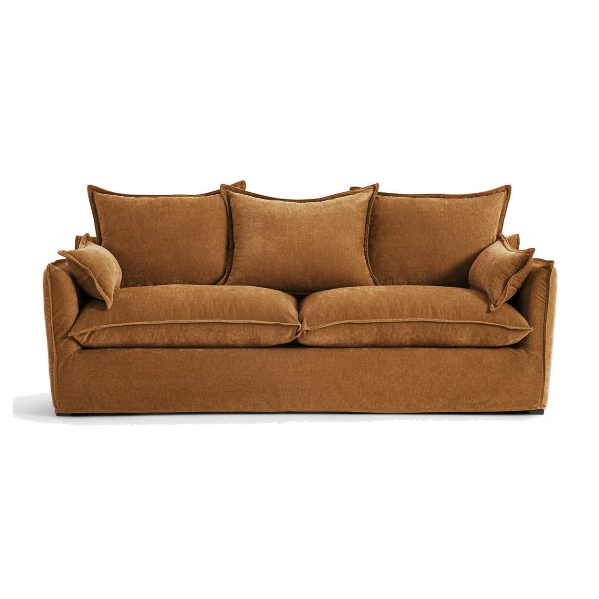 Odna Velvet-Touch 3 Seater Sofa with Removable Cover