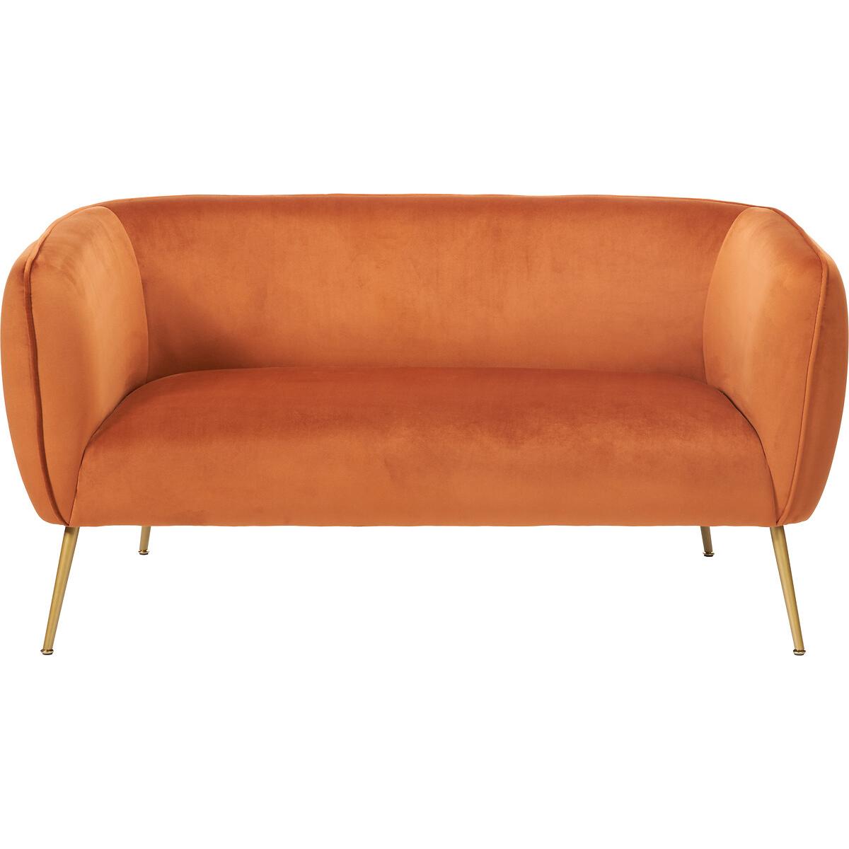 Luxe Velvet 2 Seater Accent Sofa with Black or Gold Legs – image 11