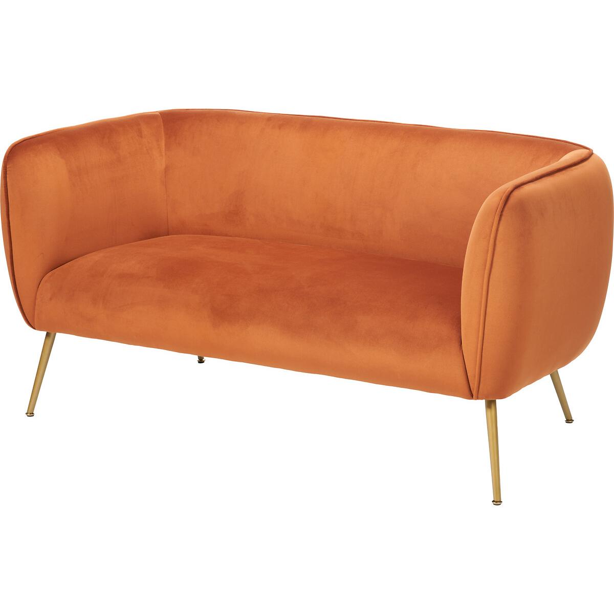 Luxe Velvet 2 Seater Accent Sofa with Black or Gold Legs – image 12