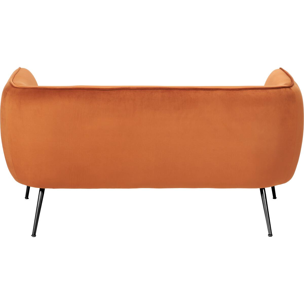 Luxe Velvet 2 Seater Accent Sofa with Black or Gold Legs – image 5