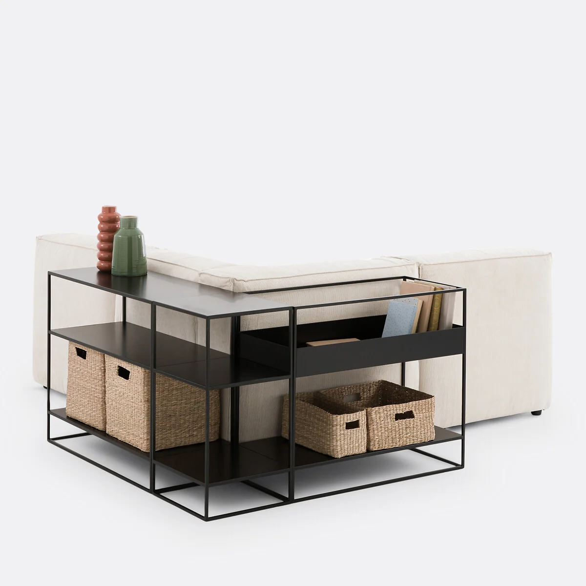 Hiba Metal Sofa Shelving Unit / Vinyl Storage – image 8