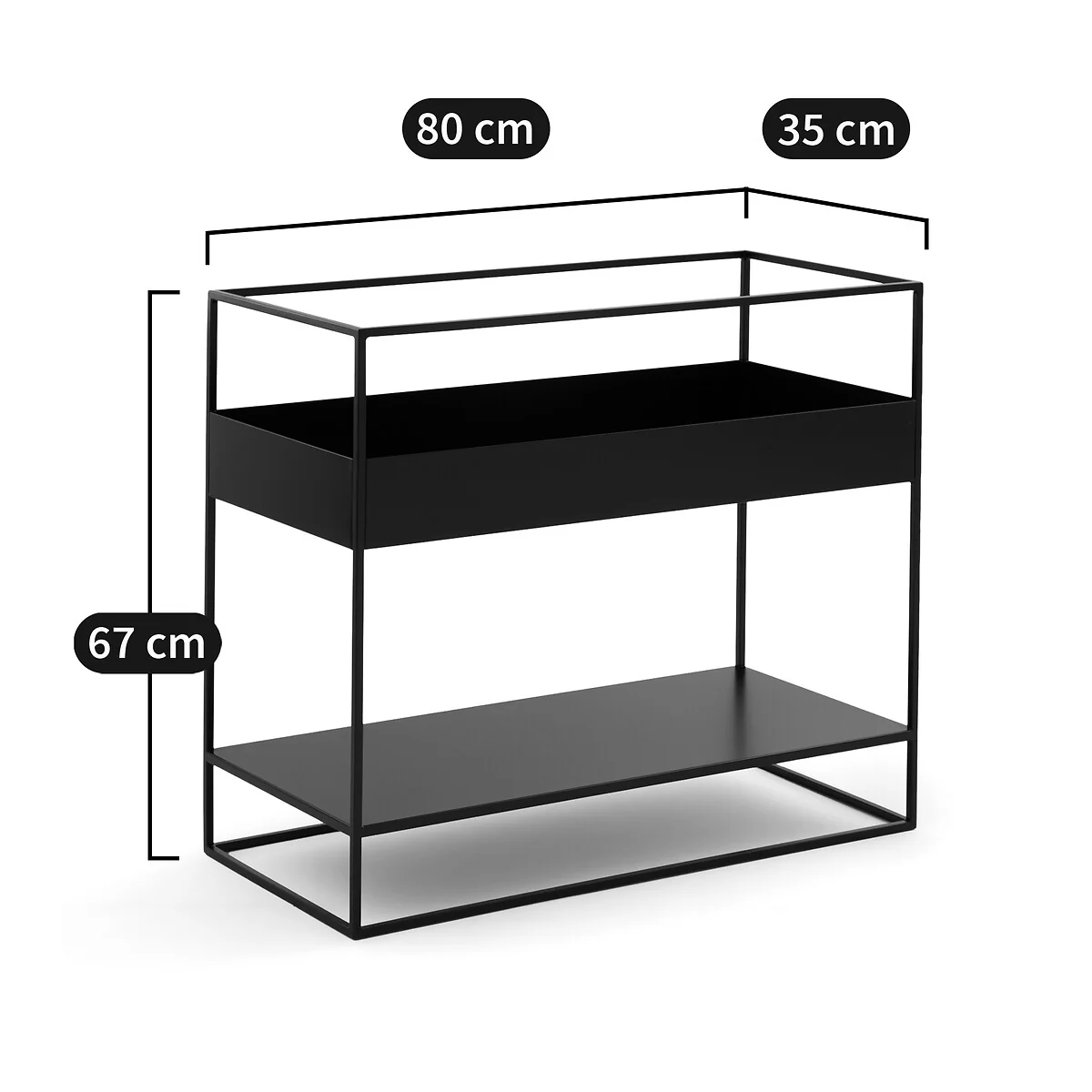Hiba Metal Sofa Shelving Unit / Vinyl Storage – image 9