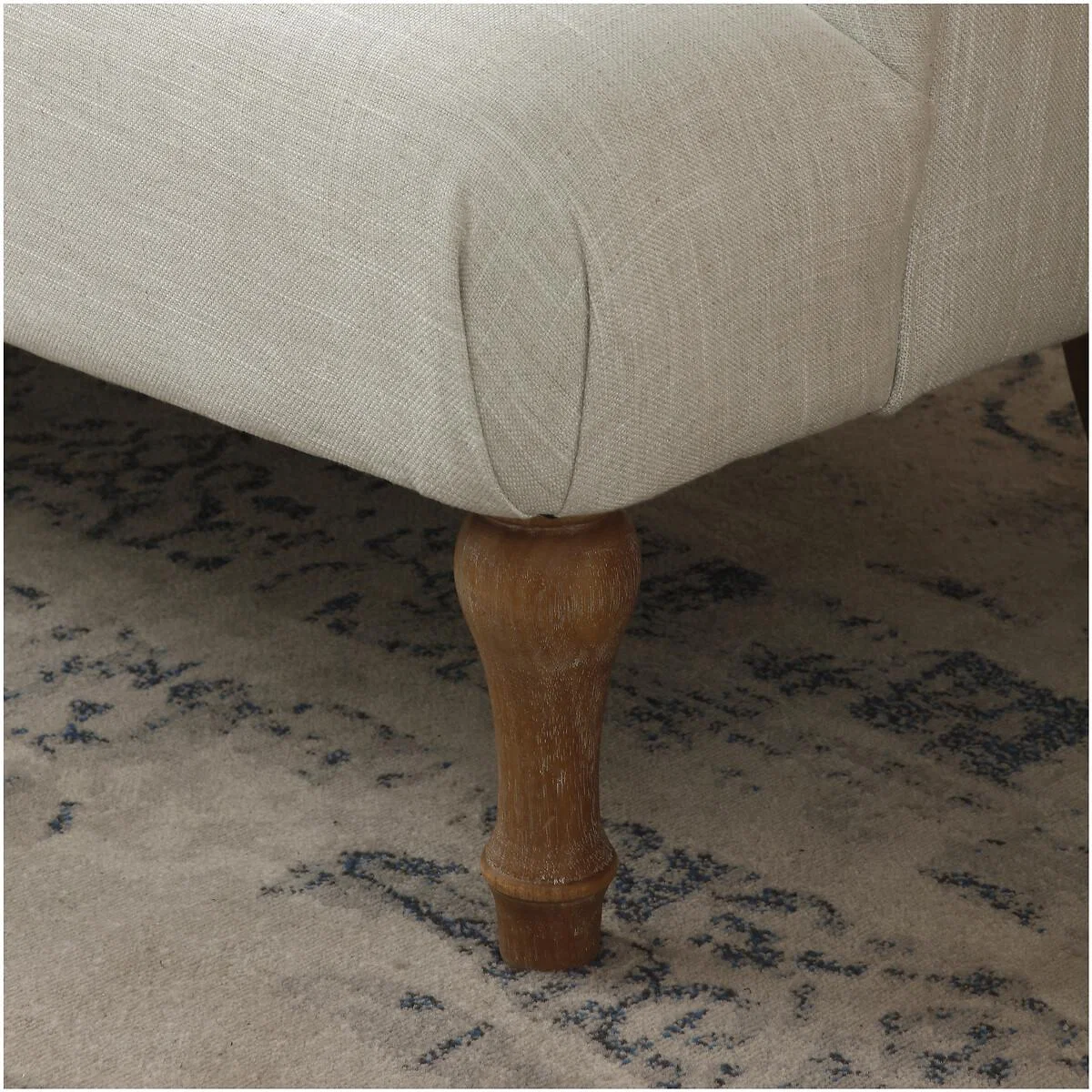 Bonnie Textured Linen Buttoned 2 Seater Accent Sofa – image 3