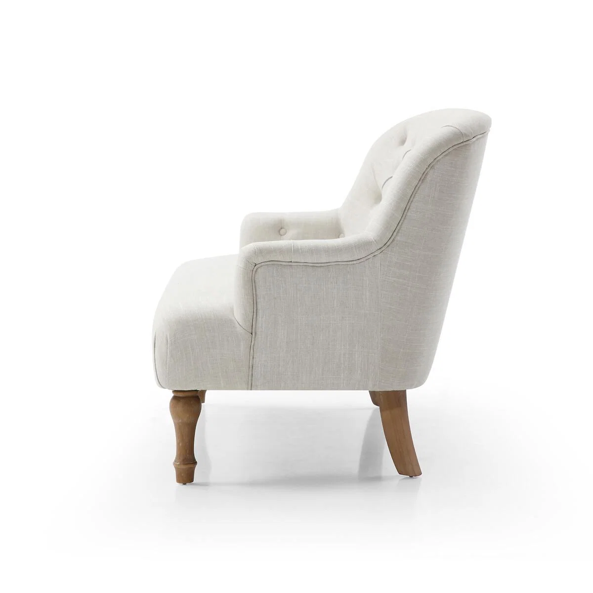 Bonnie Textured Linen Buttoned 2 Seater Accent Sofa – image 7
