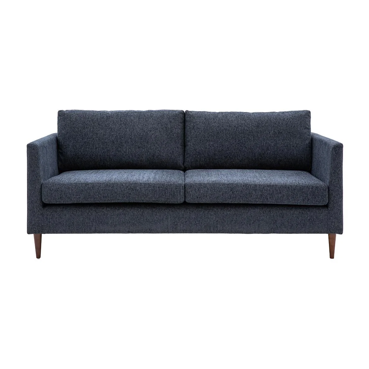 Durants Soft Brushed Nordic 3 Seater Sofa with Dark Wood Legs – image 1