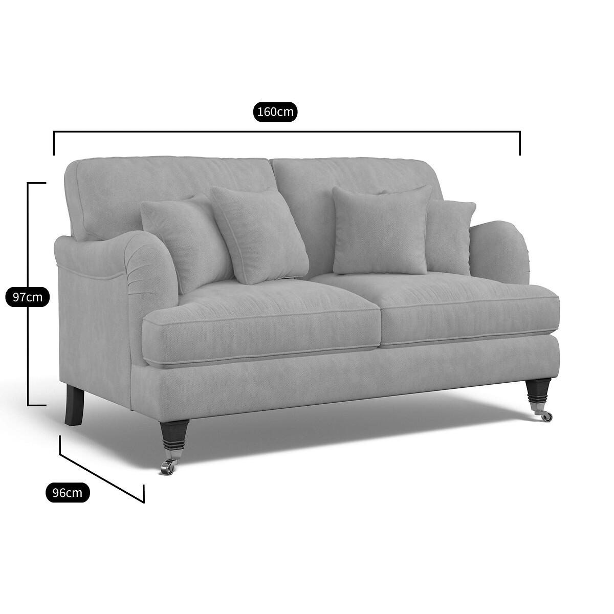 Emeline Floral Chenille 2 Seater Sofa with Oak Feet – image 6
