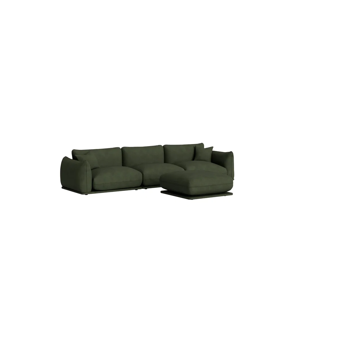 Blockbuster Modular Sofa with Footstool, Large (Woody Walk Clever Cotton) – image 2