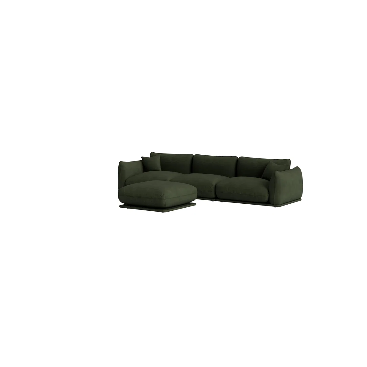 Blockbuster Modular Sofa with Footstool, Large (Woody Walk Clever Cotton) – image 6