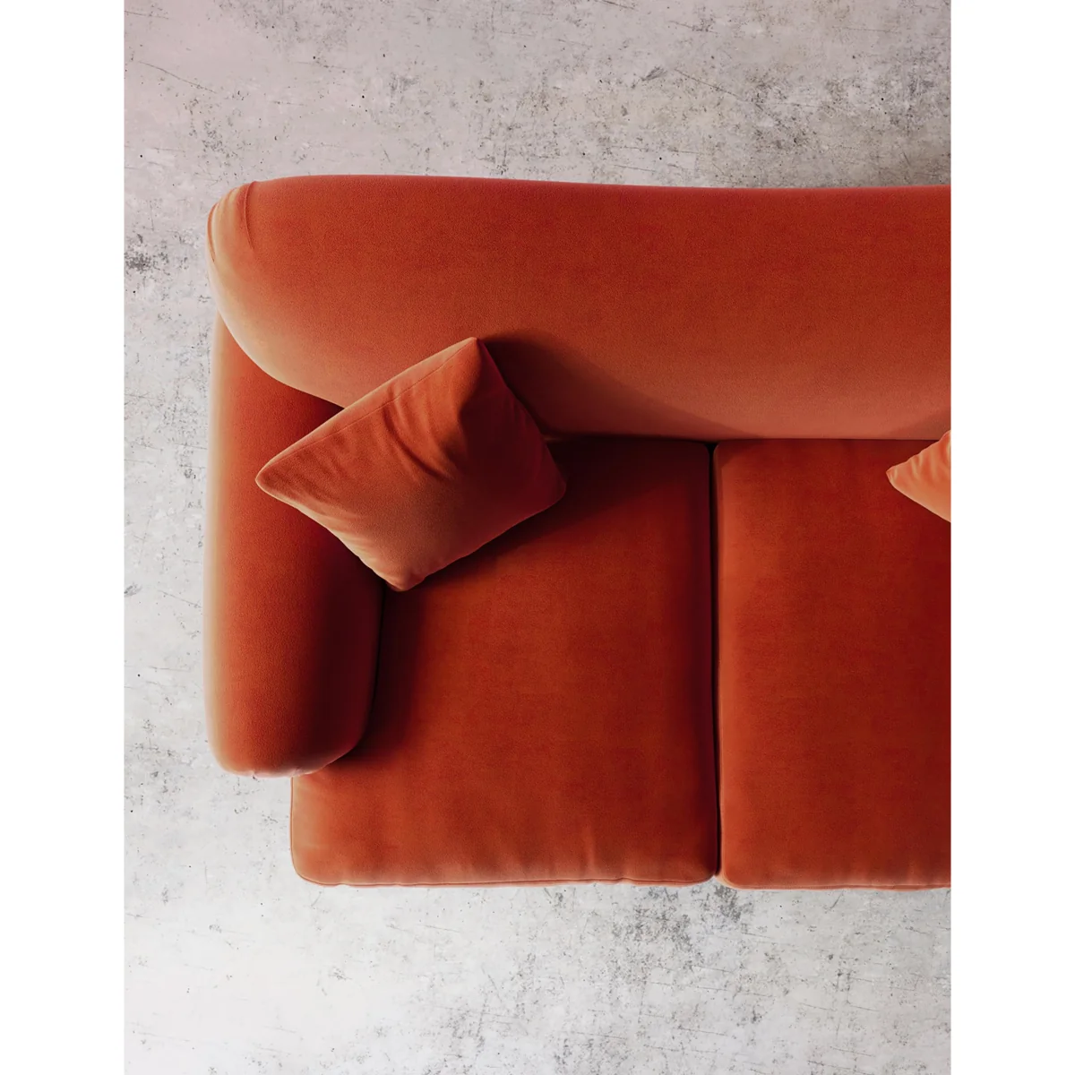 Swoon Willows Easy Velvet 2 Seater Sofa Orange – image 2
