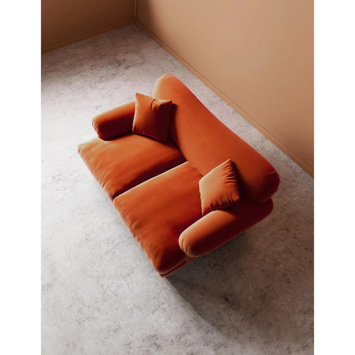 Swoon Willows Easy Velvet 2 Seater Sofa Orange – image 4